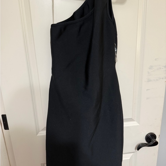 Fashion Nova Black One-Shoulder Dress with Gold Accents - Picture 2 of 3